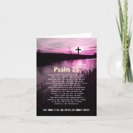 De Agradecimiento Oración, salmo 25 tarjeta cristiana personalizada