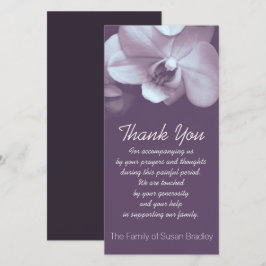 De Agradecimiento Orquídea Púrpura Simpatía Gracias Tarjeta Fotográf