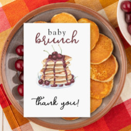 De Agradecimiento Pancakes Sweet Cherry Baby Shower Gracias Tarjeta