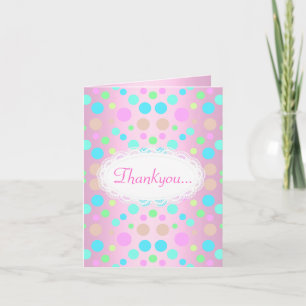 DE AGRADECIMIENTO PASTEL POLKA DOT ALL OCASION GRACIAS TARJETA