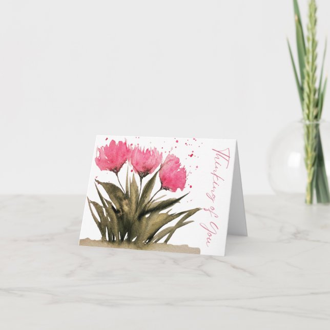 De Agradecimiento Pensar en tu tarjeta - en blanco dentro (Anverso)