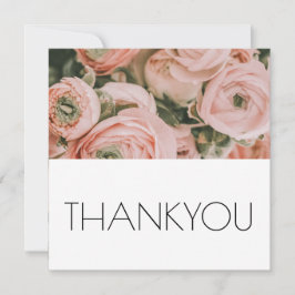 DE AGRADECIMIENTO PEONIES FLORAL GRACIAS TARJETA PLANA