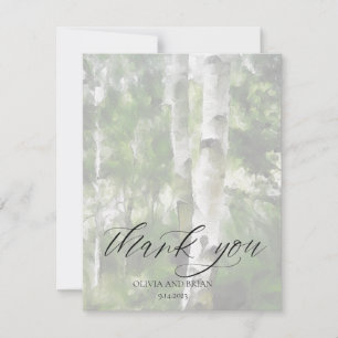 DE AGRADECIMIENTO PERSONALIZABLE GRACIAS A LA TARJETA ASPEN TREE DES
