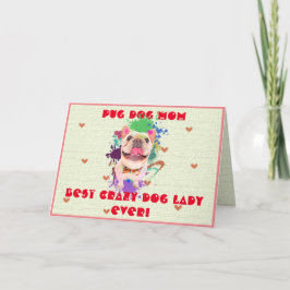 De Agradecimiento Personalizado Frenchie Mom Dog Mejor Loco Tarjeta 