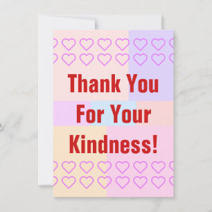 De Agradecimiento Personalizado "gracias por su amabilidad!" Tarjeta