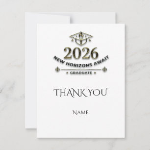 De Agradecimiento Personalized Gold 2026 Thank You / Tarjeta Gracias