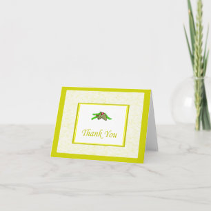 De Agradecimiento Pine Cone Gracias Tarjeta Con Borde Amarillo