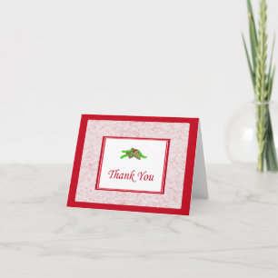 De Agradecimiento Pine Cone Gracias Tarjeta Con Borde Rojo
