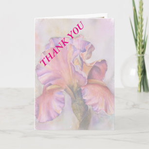 DE AGRADECIMIENTO PINK IRIS GRACIAS TARJETA