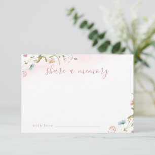 De Agradecimiento Pink Wildflower Rustic Boho comparte una tarjeta d