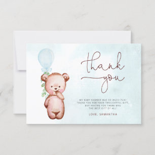 De Agradecimiento Podemos esperar la tarjeta azul Baby Shower Gracia