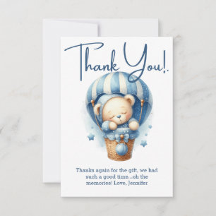 De Agradecimiento Podemos esperar la tarjeta azul Baby Shower Gracia