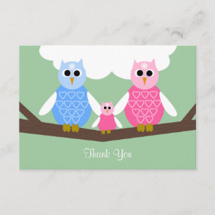 De Agradecimiento Poema Baby Girl Shower Gracias Tarjeta Flat 3.5 x 