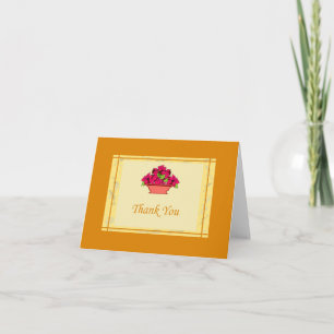 De Agradecimiento Poinsettia Gracias Tarjeta Con Borde Amarillo