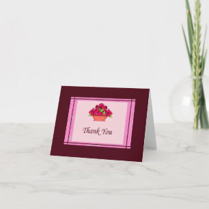 De Agradecimiento Poinsettia Gracias Tarjeta Con Borde Rosa