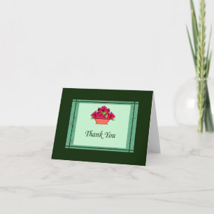 De Agradecimiento Poinsettia Gracias Tarjeta Con Borde Verde