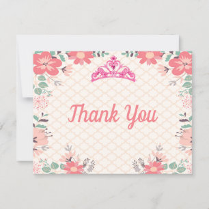 De Agradecimiento Princesa Fiesta Gracias Tarjeta