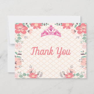 De Agradecimiento Princesa Fiesta Gracias Tarjeta
