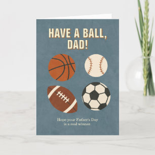 De Agradecimiento ¡Que tengas una pelota, papá! Tarjeta del Día del 