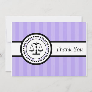 De Agradecimiento Rayas Escalas legales Gracias Tarjeta (Violet)