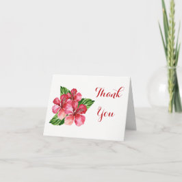 De Agradecimiento Red Hibiscus Tropical Gracias Tarjeta