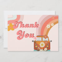 Roll Retro Groovy Roller Skat Gracias tarjeta