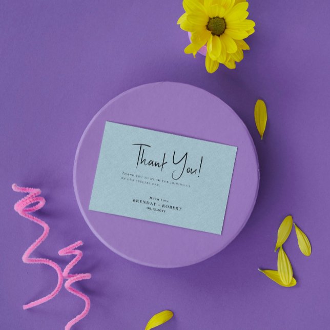 De Agradecimiento Ropa azul Simple Script Bienvenido Tarjeta (Subido por el creador)