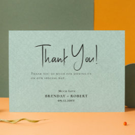 De Agradecimiento Ropa verde Simple Script Bienvenido Tarjeta