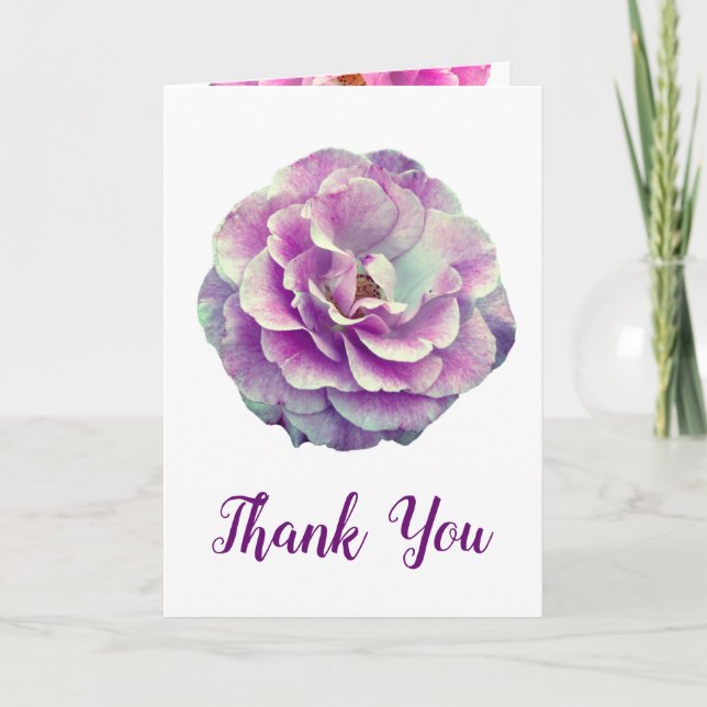 De Agradecimiento Rosa Gracias Tarjeta Boda (Anverso)