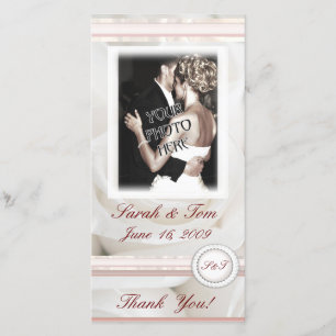 De Agradecimiento Rosas bodas Gracias Tarjeta Fotográfica Personaliz