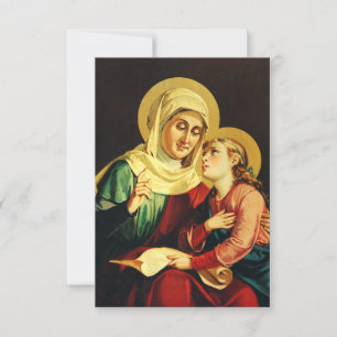 De Agradecimiento Santa Ana y la Joven María Tarjeta Sagrada