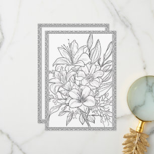 De Agradecimiento Sencillo color floral elegante Su propia tarjeta d
