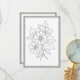 De Agradecimiento Sencillo color floral elegante Su propia tarjeta d