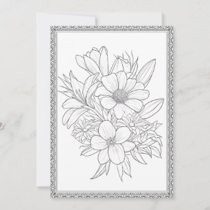 De Agradecimiento Sencillo color floral elegante Su propia tarjeta d