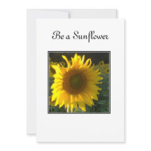 Ser un girasol - Tarjeta plana cristiana Inspirado