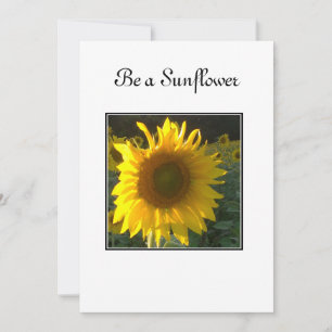 De Agradecimiento Ser un girasol - Tarjeta plana cristiana Inspirado