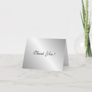 De Agradecimiento Silver Gracias Tarjeta Blanc Interior