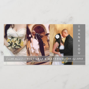 DE AGRADECIMIENTO SILVER UNION   BODA GRACIAS TARJETA