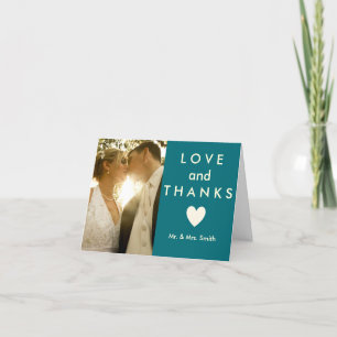 De Agradecimiento Simple Love and Gracias tarjeta