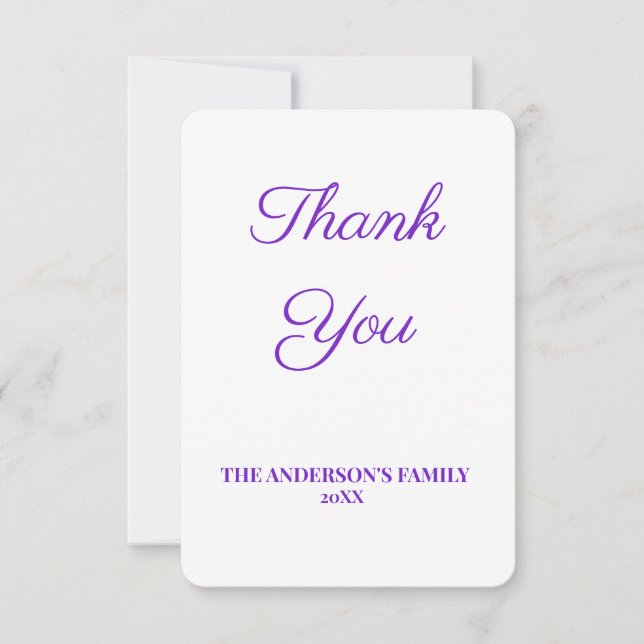 De Agradecimiento simple mínimo añadir el texto gracias tarjeta (Anverso)