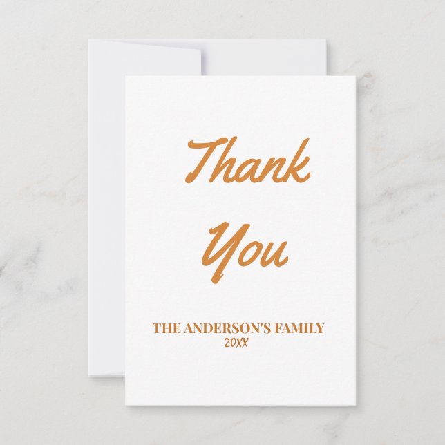 De Agradecimiento simple mínimo añadir el texto gracias tarjeta (Anverso)