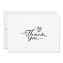 Simple Script Cute Heart Agradece Tarjeta