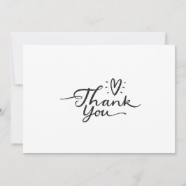 De Agradecimiento Simple Script Cute Heart Agradece Tarjeta
