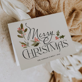 De Agradecimiento Simplemente Feliz Navidad Tarjeta plegada