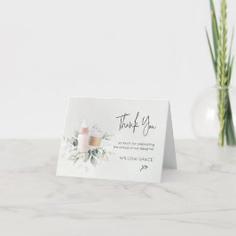 De Agradecimiento Sip n Ver Recién nacido plegado Gracias Tarjeta Ro