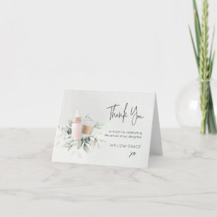 De Agradecimiento Sip n Ver Recién nacido plegado Gracias Tarjeta Ro