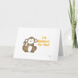 De Agradecimiento Soy bananas para ti - tarjeta banana