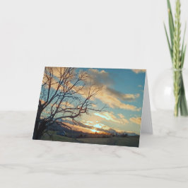 De Agradecimiento Sunset Field Blank Tarjeta 5x7