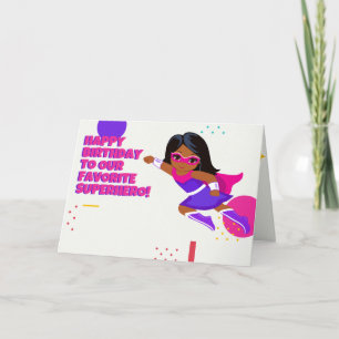 De Agradecimiento Superhéroe feliz cumpleaños, 5"x7", tarjeta plegad