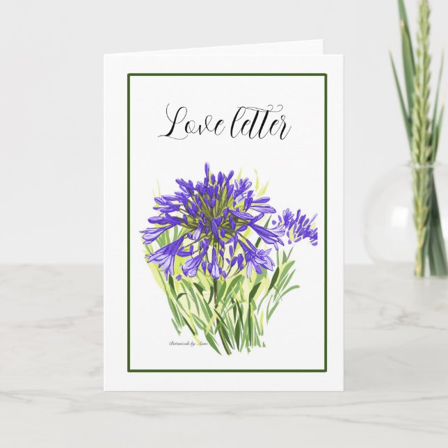 De Agradecimiento Tarjeta Agapanthus (Anverso)